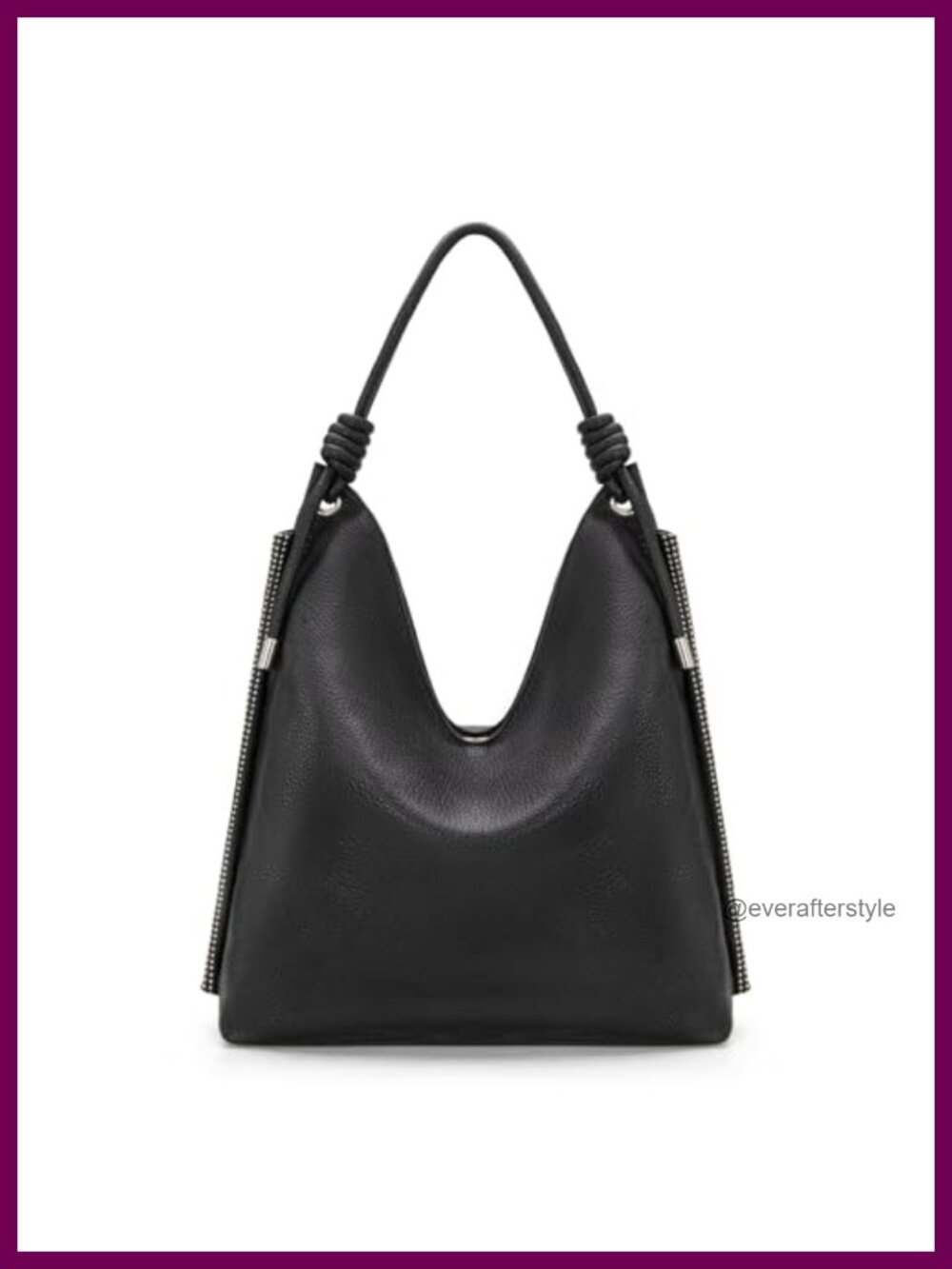 Large Slouchy Vegan Leather Hobo Shoulder Bag